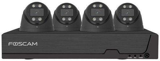 Foscam FN9108E-T4-2T Kit Beveiligingscamera Set - 4 Camera's - PoE - 2TB Geheugen - Nachtzicht 20m - 5MP - Zwart van Foscam — afbeelding 3