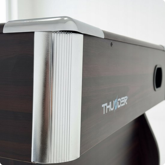 THUNDER BOLD-BROWN-9FT-HOCKEY-PING - 3-in-1 Speeltafel - Biljart, Airhockey en Tafeltennis - 9 ft — afbeelding 3