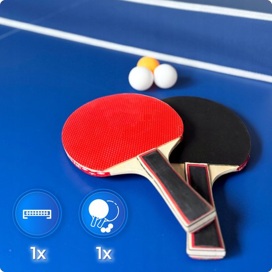 THUNDER BOLD-BLACK-7FT-HOCKEY-PING - 3-in-1 Speeltafel - Biljart, Airhockey en Tafeltennis - 7 ft — afbeelding 3