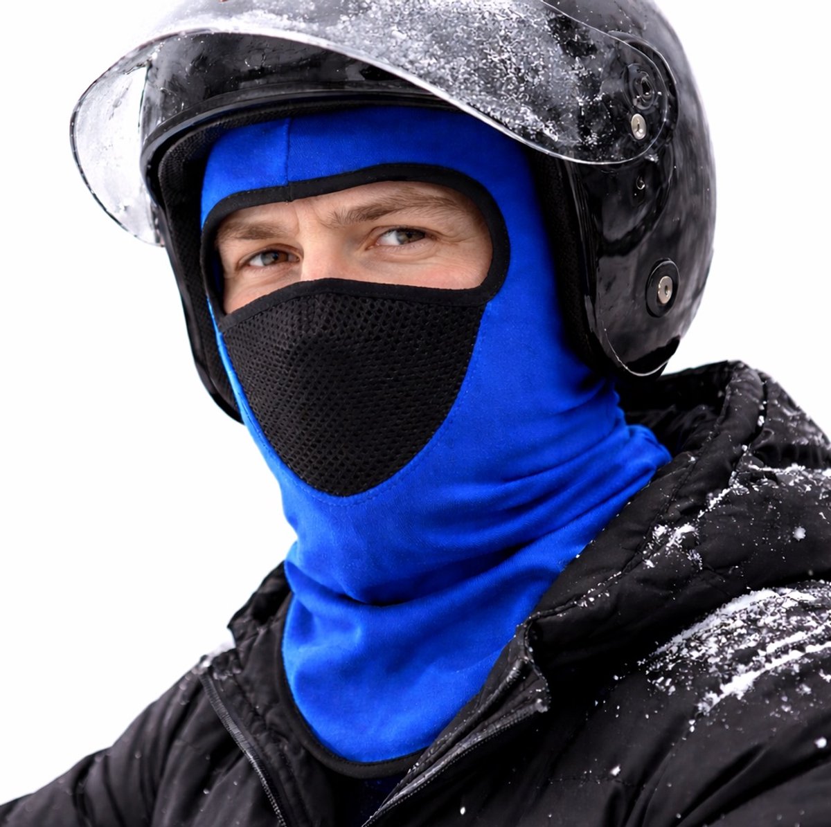 Winter Balaclava Motor Bivakmuts I Nekwarmer I Gezichtsmasker I Motormuts I Scooter I Brommer I Helm Cap I Skiën I Snowboarden I Lichtblauw