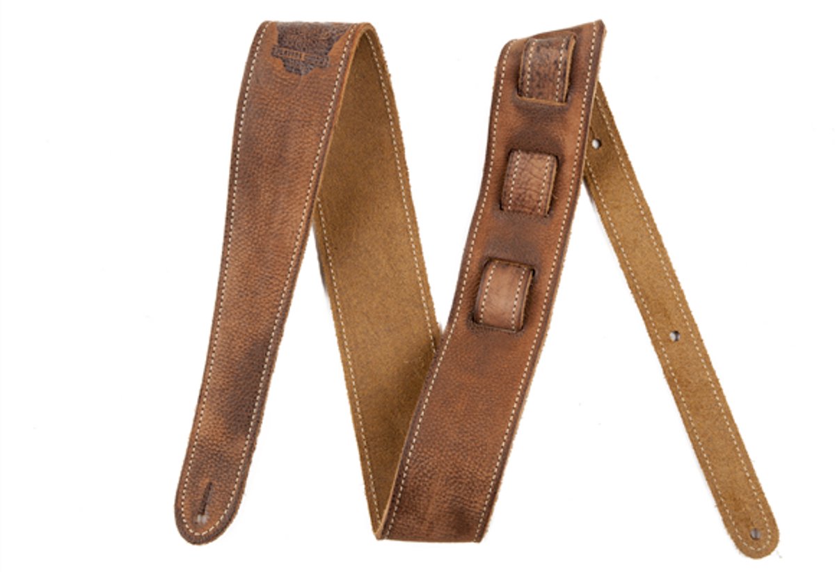 Fender Road Worn Strap Brown – Vintage Leren Gitaarband (Verstelbaar)