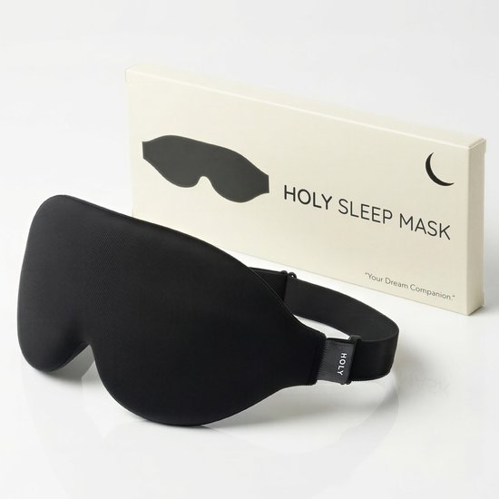 Holy Sleep Mask - Slaapmasker - Slaapmasker voor Zijslapers - 3D Slaapmasker - Slaapmasker voor Vrouwen & Mannen - Comfortabel Traagschuim - Zero Pressure Eye Mask - Zwart
