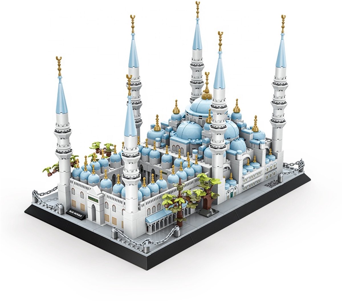 Blauwe Sultan Ahmet Moskee Bouwset – Istanbul – 1129 Bouwstenen – Ramadan Decoratie & Cadeau