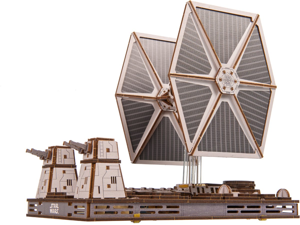 UGEARS 3D Modelbouw - Tie Fighter - Star Wars - Mechanisch Bouwpakket Hout - Educatief Speelgoed — afbeelding 21