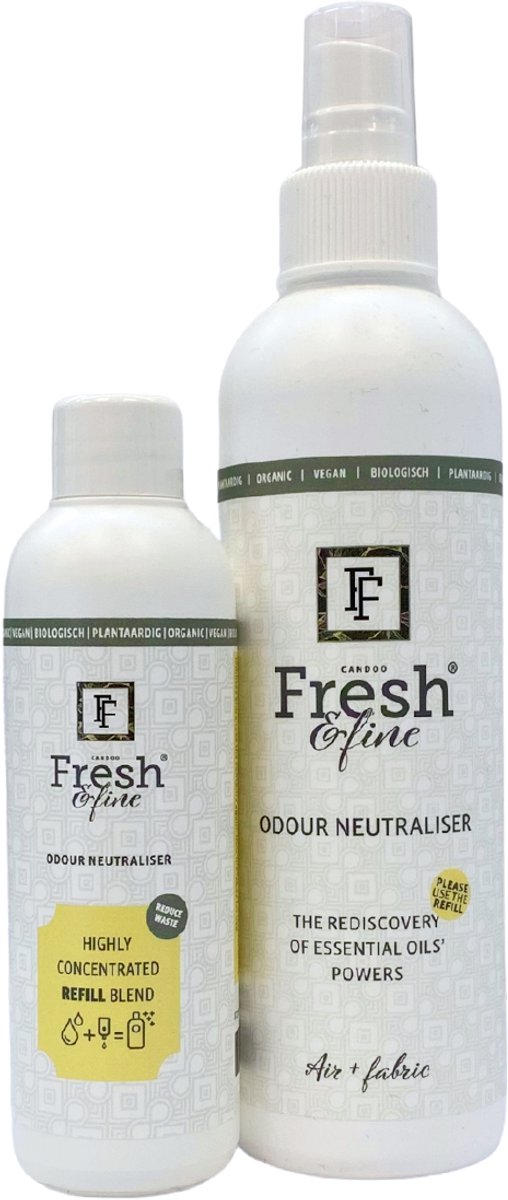 Fresh&Fine Luchtverfrisser Startset - 100% natuurlijke Essential spray + Geconcentreerde navulling