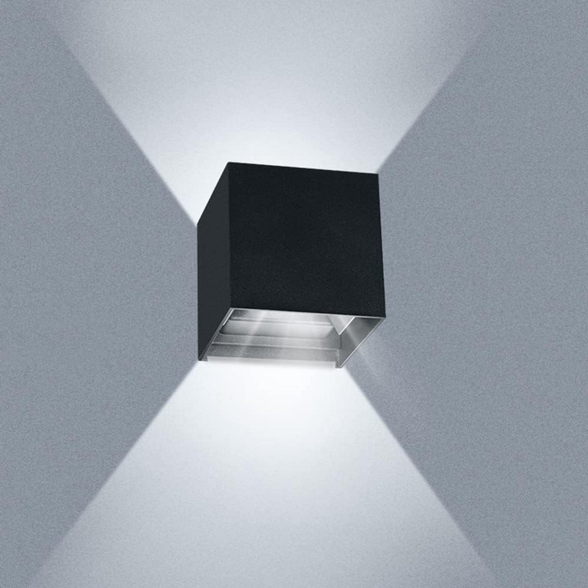 Set van 2 Verstelbare IP65 LED Wandlampen Buiten Koudwit Licht
