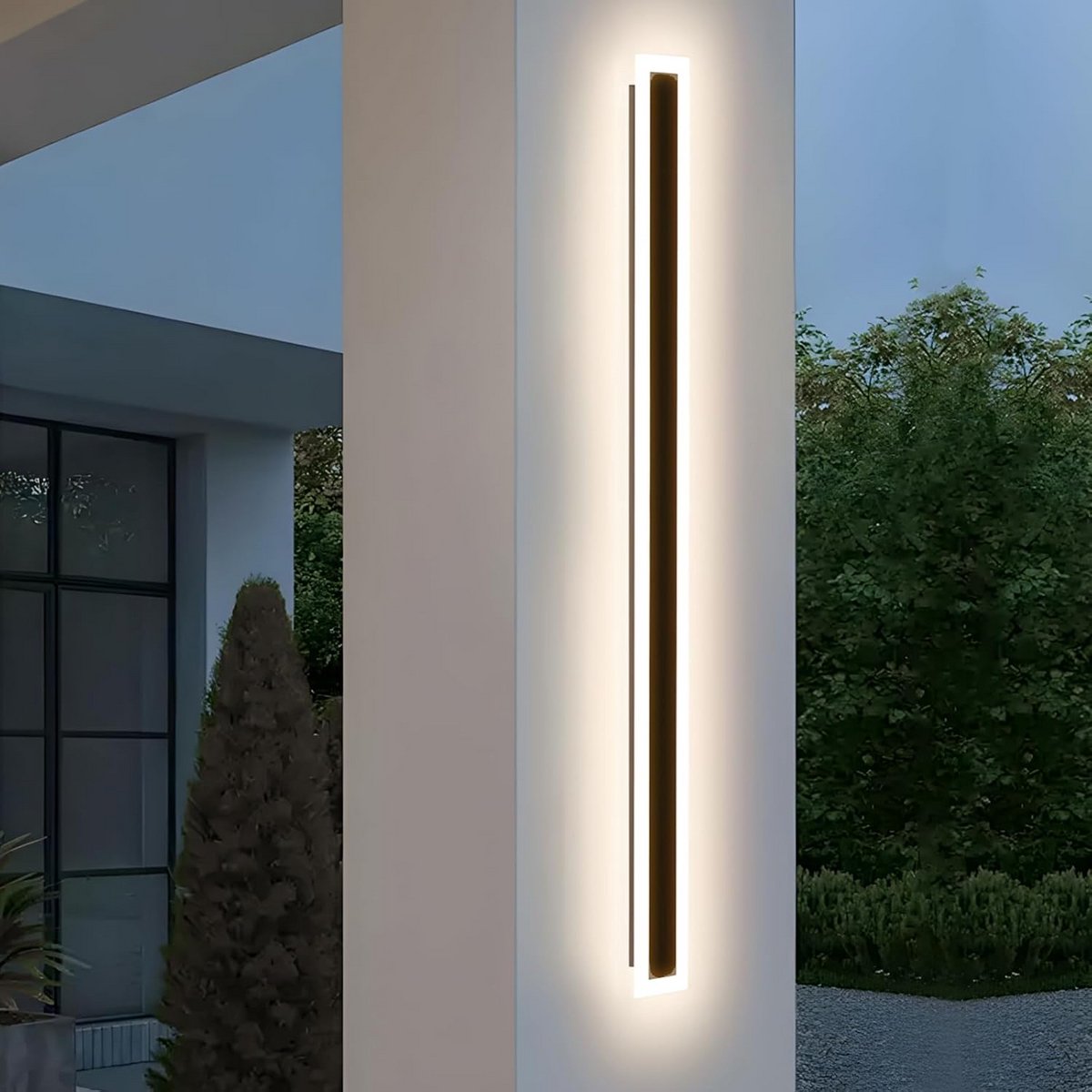 Lange LED Buitenlamp 120CM - 27W Wandlamp IP65 Waterdicht Zwart