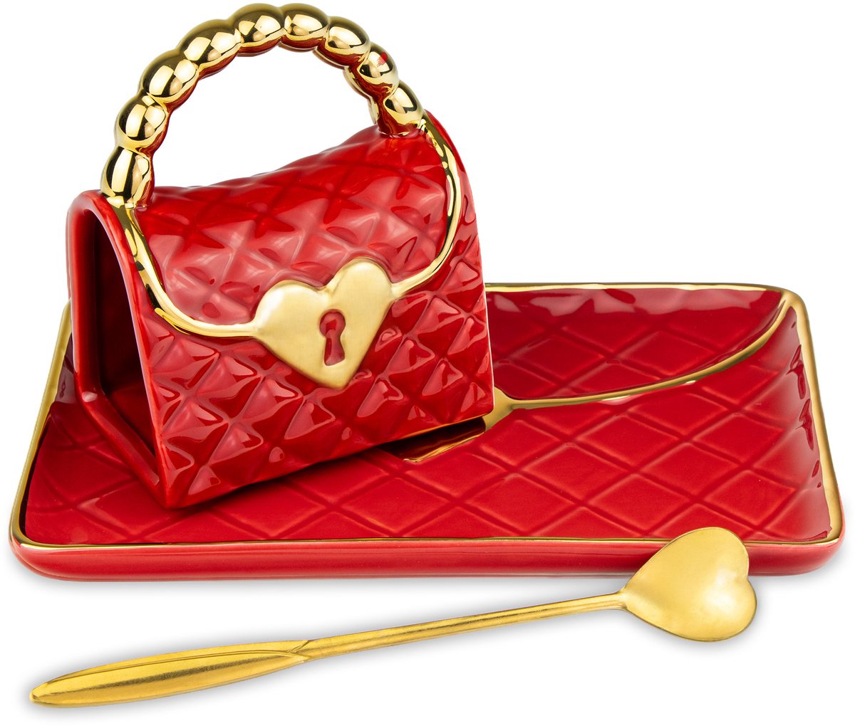 Deluxe Porselein set rood (Love)