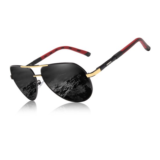 KingSeven Blackstar - Pilotenbril met UV400 en polarisatie filter - Z150