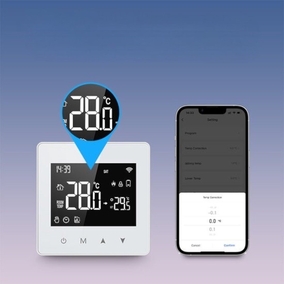 Smartlife Domotica Zigbee Wifi Thermostaat thumbnail 2