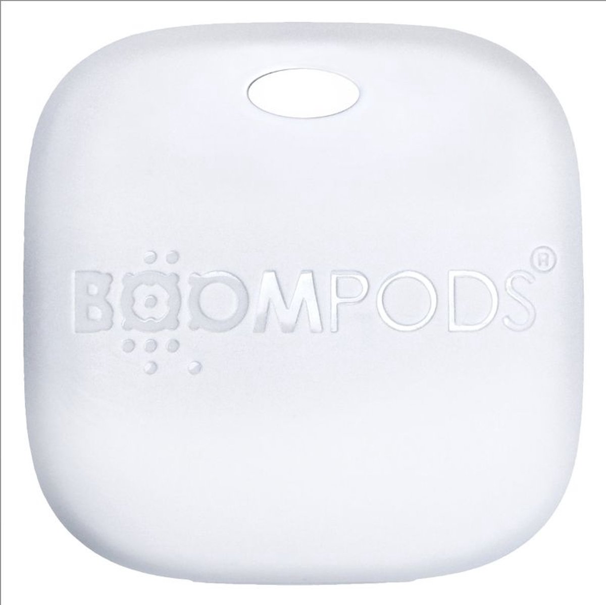 Boompods TARWHT Boomtag Oplaadbare X1 Werkt met 'Apple Zoek mijn' Kleur: Wit