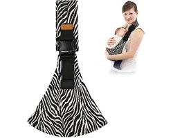 Kraftverdia® - Draagzak baby - Draagdoek - Draagzakken - Verstelbare ergonomische draagzak voor peuters - voor newborn tot 0-36 maanden - peuters tot 15 kg - babydrager aan de zijkant - zebra print