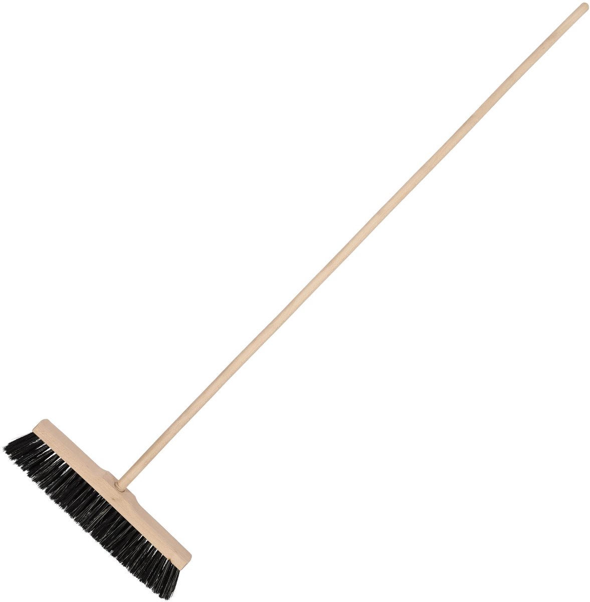 KOTARBAU® Straatbezem met Steel, van Hout, 40 cm, Buitenbezem, Tuinbezem, Bruin, Stevige Straatbezem, Harde bezem, Ergonomisch Ontwerp, voor Binnen en Buiten