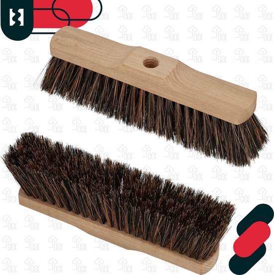 KOTARBAU® Veegbezem, Buitenbezem, Tuinbezem, 27 cm, Straatbezem, Buchenhout PET Kokosvezel, Bruin, Zonder Steel, Buiten, Terras, Werkplaats van KOTARBAU — afbeelding 4