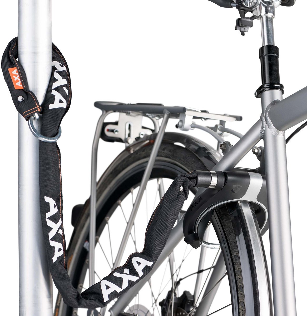 AXA Victory Frameslot – ART 2 fietsslot – Met Plug‑in mogelijkheid – Extra sterk gehard staal – Multi‑bevestiging – Beveiligingsniveau 14 – Zwart/Zilver – foto 5