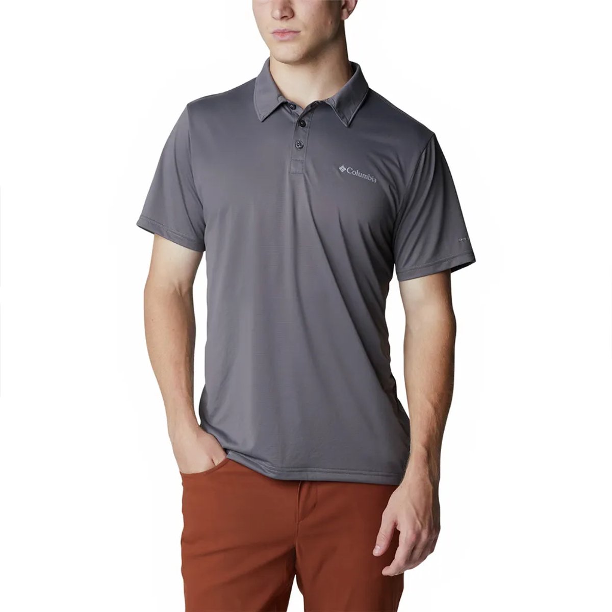 Columbia Hike™ Korte Mouw Poloshirt M Man Grijs