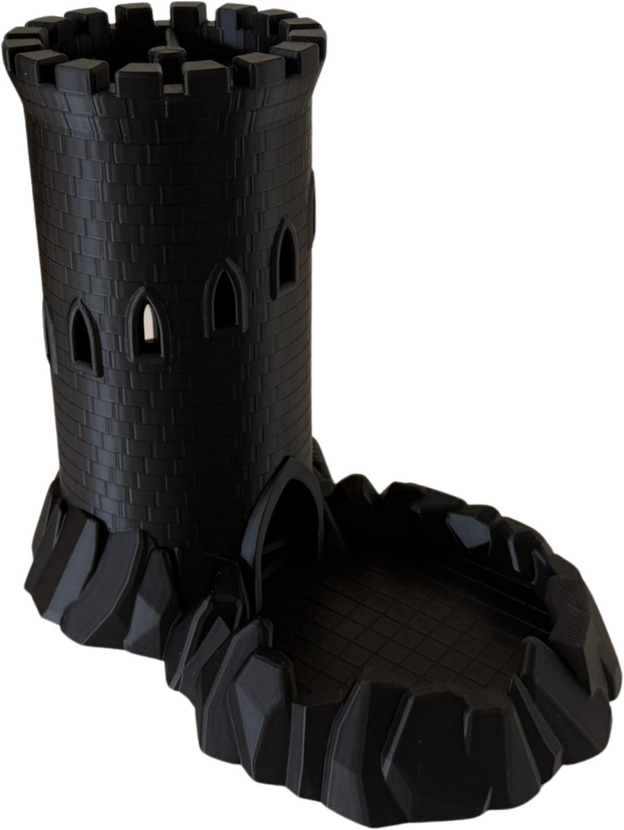 D&D Dice Tower met Rolling Tray – Dobbelsteen Toren voor Dungeon & Dragons - Zwart