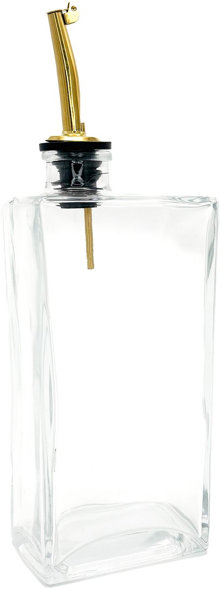 Olie dispenser Bani - Gouden schenktuit - 500ml - Glas