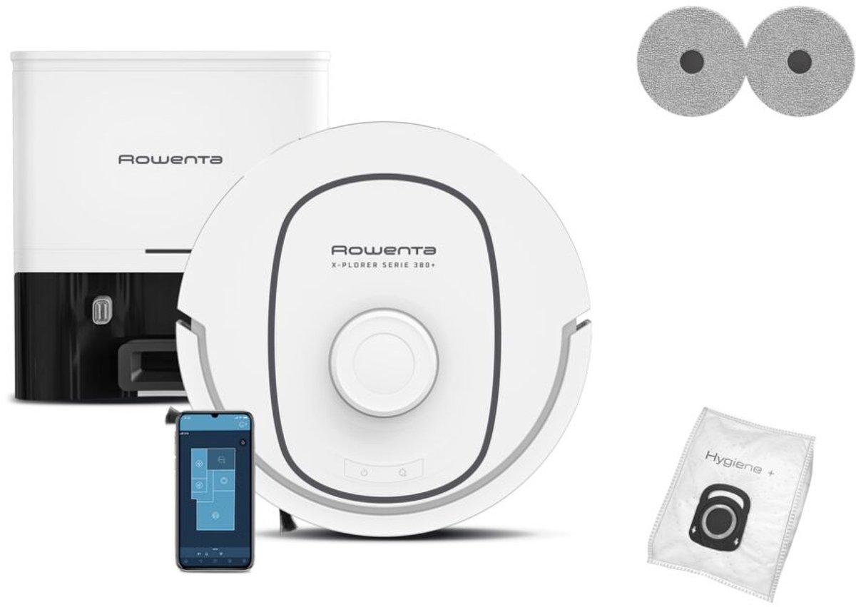Rowenta X-Plorer Serie 380+ RR89U7 - Robotstofzuiger - 8.000 Pa - Geschikt voor Alle Vloertypes - Automatisch leegstation — afbeelding 1