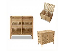Dubbele wasmand, bamboe MOA, 90 l