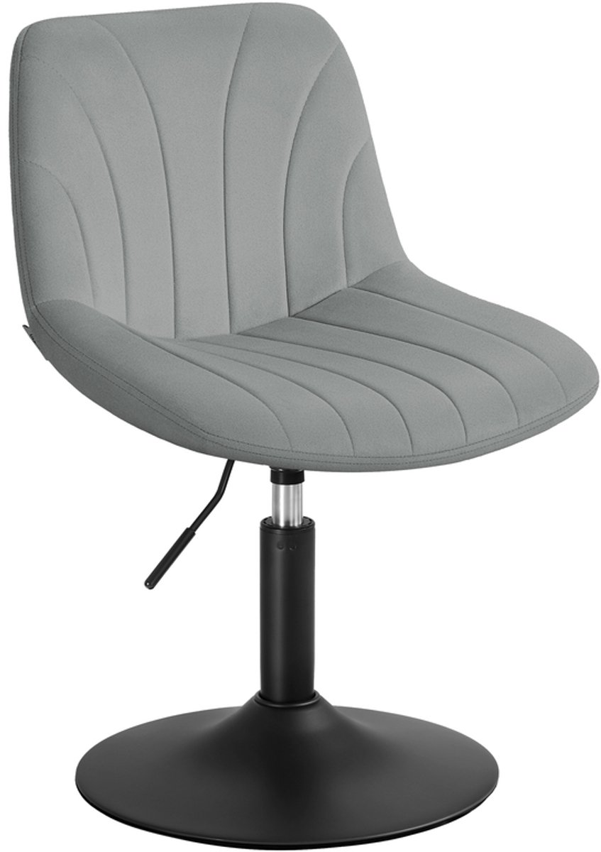 Make-upstoel met rugleuning en draaibare zitting - 38 x 43 cm - Duifgrijs