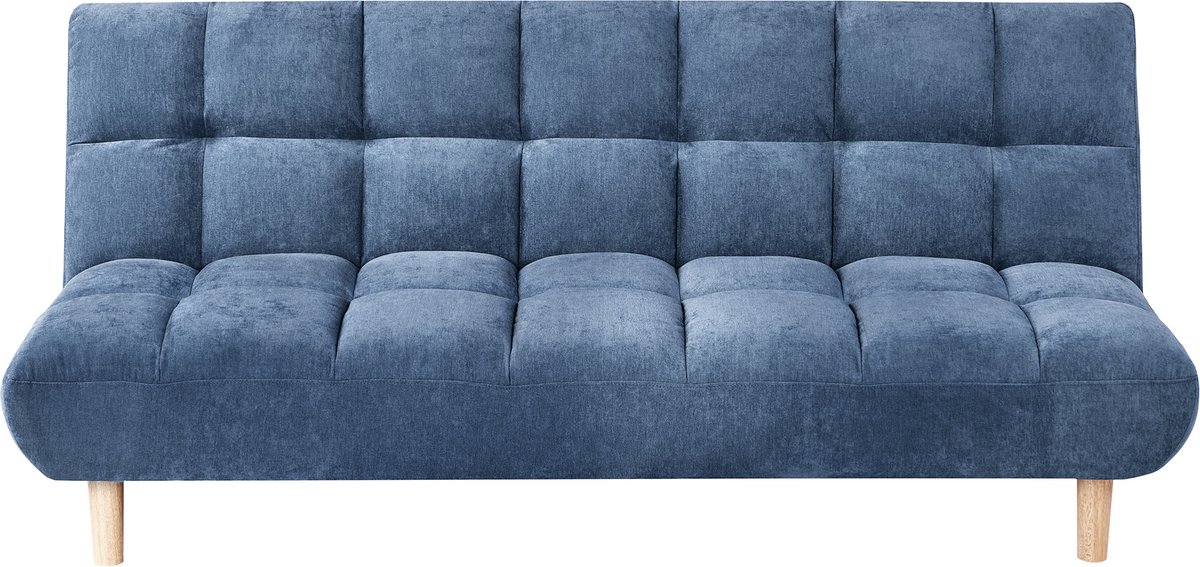 Beliani RISOR - Slaapbank - Blauw - Polyester