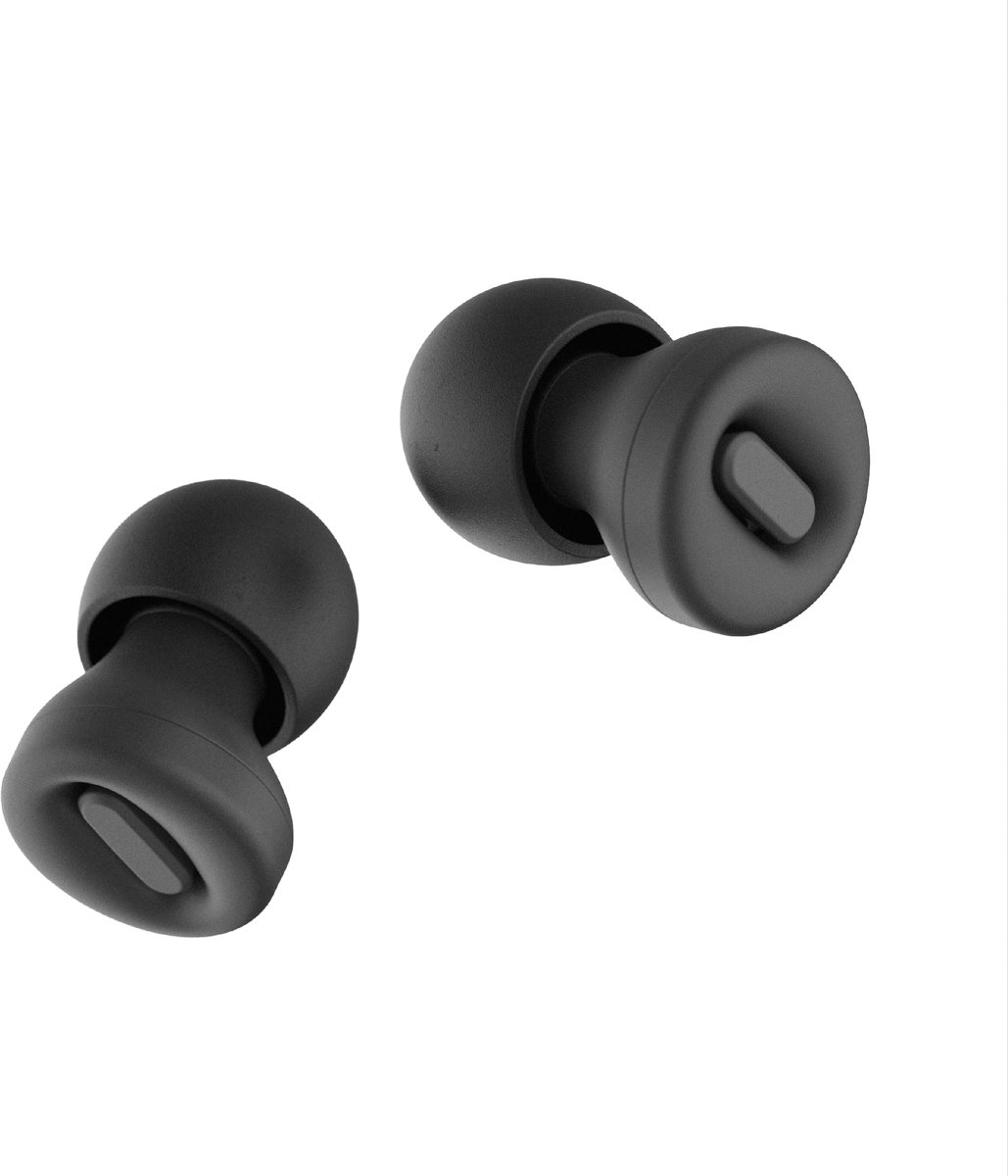 Klar Connect Earplugs- Oordoppen - Voor Sociale Activiteiten - Dagelijks Gebruik- Heldere spraak - Comfortabele, Herbruikbare Gehoorbescherming - 18 dB SNR Geluidsdemping - 4 Maten Zachte Siliconen Eartips XS/S/M/L - Space/Zwart