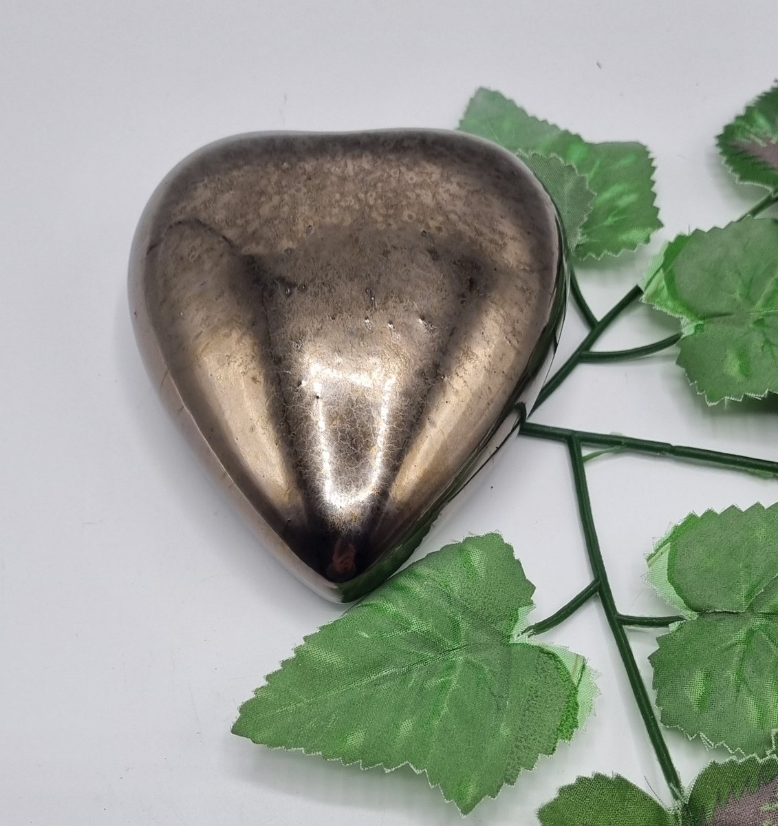 Mini Urn - Keramiek - Hart - Oud Goud - 100ml - 1 askamer - Hand-made