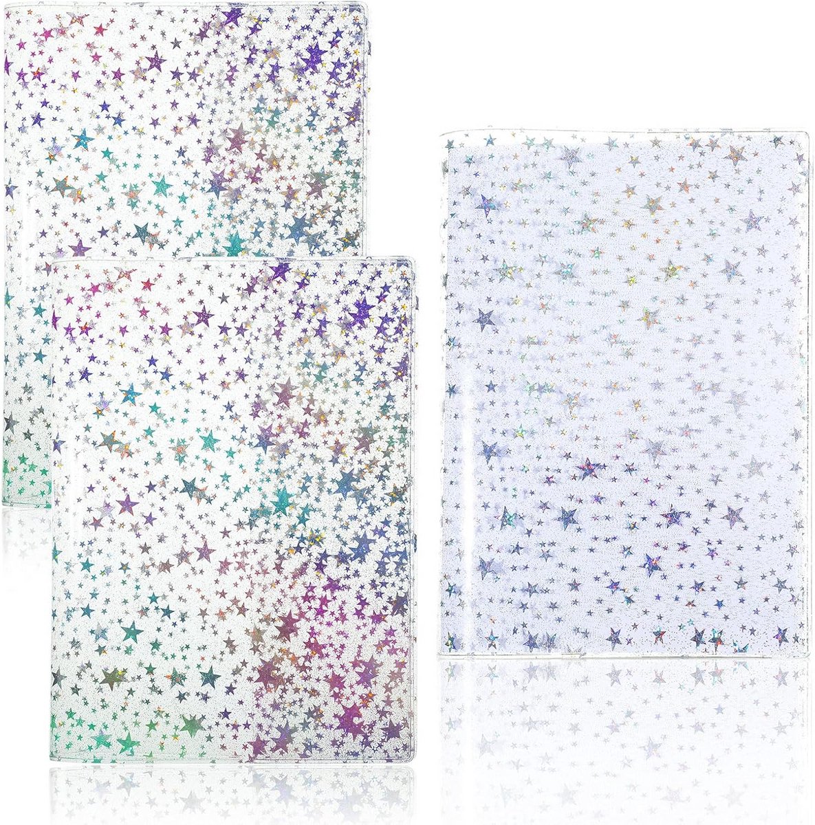 B6 Jelly Cover Transparant - 2 Stuks met Glitter Ster Ontwerp voor Notitieboeken