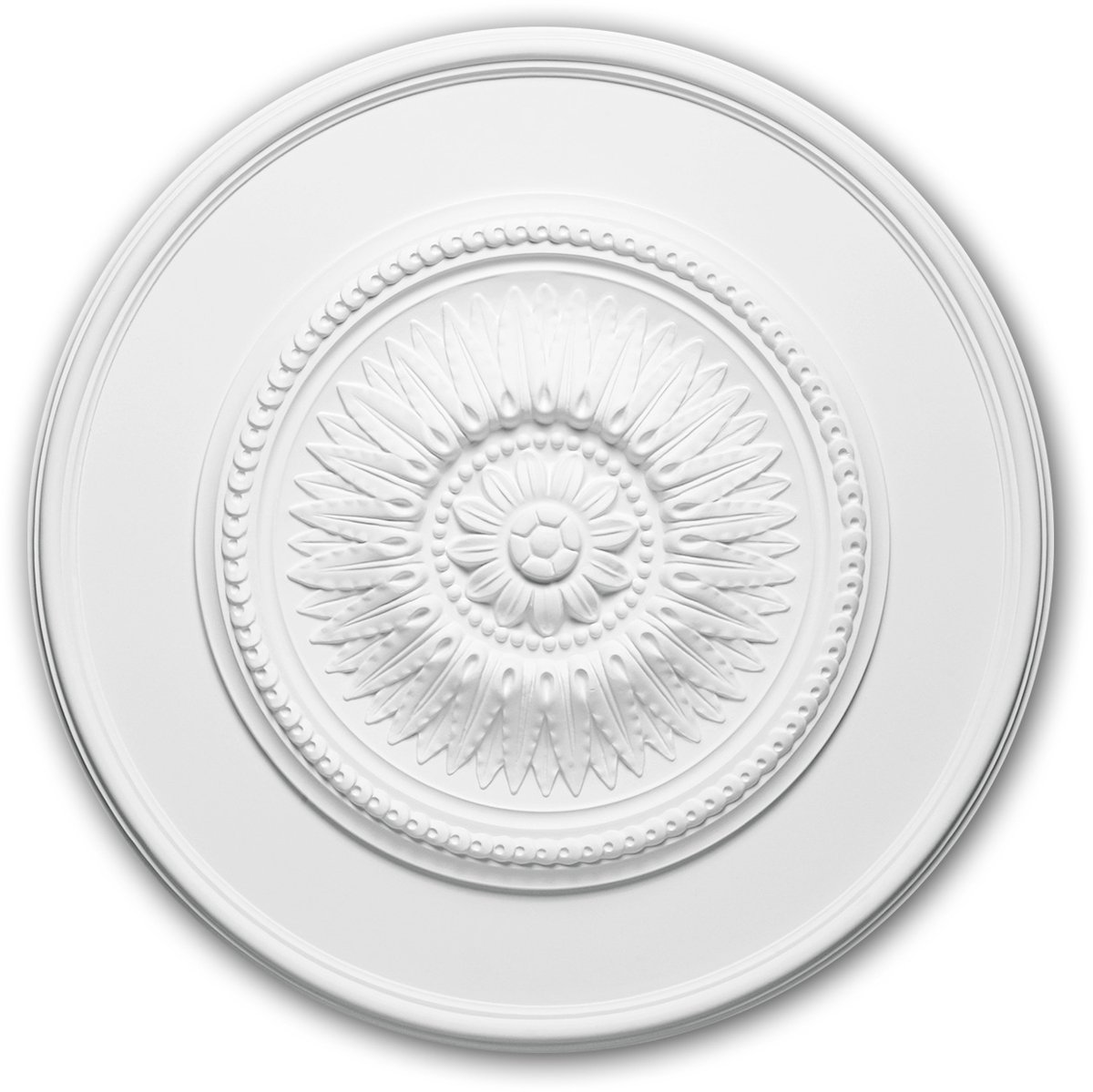 Plafond Rozet 156023 Profhome Sierelement plafond centrum neo-classicisme stijl wit Ø 59 cm