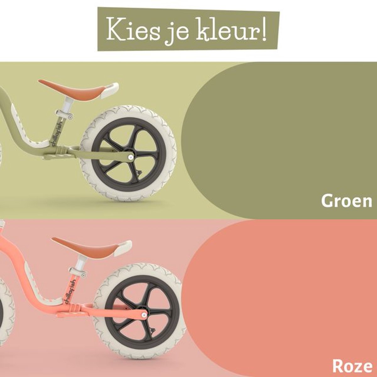 Chillafish Loopfiets 2 jaar - Lichtgewicht met verstelbaar zadel en stuur - Groen - Loopfiets voor jongens en meisjes tot 5 jaar met voetsteun, handvat om te dragen en 12" anti lek banden - Model Charlie Lux — afbeelding 8