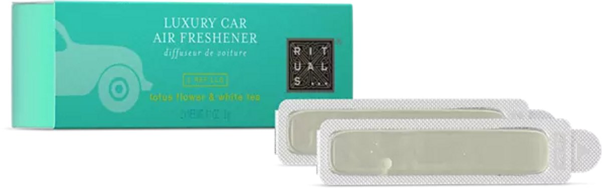 Rituals - Navulling Auto Parfum - 2x Auto Luchtverfrisser Navullingen 3 gram - Ritual of Karma - Alleen Navulling - Houten houder niet inbegrepen - Alleen 2x Refill - Autoparfum - Car Perfume