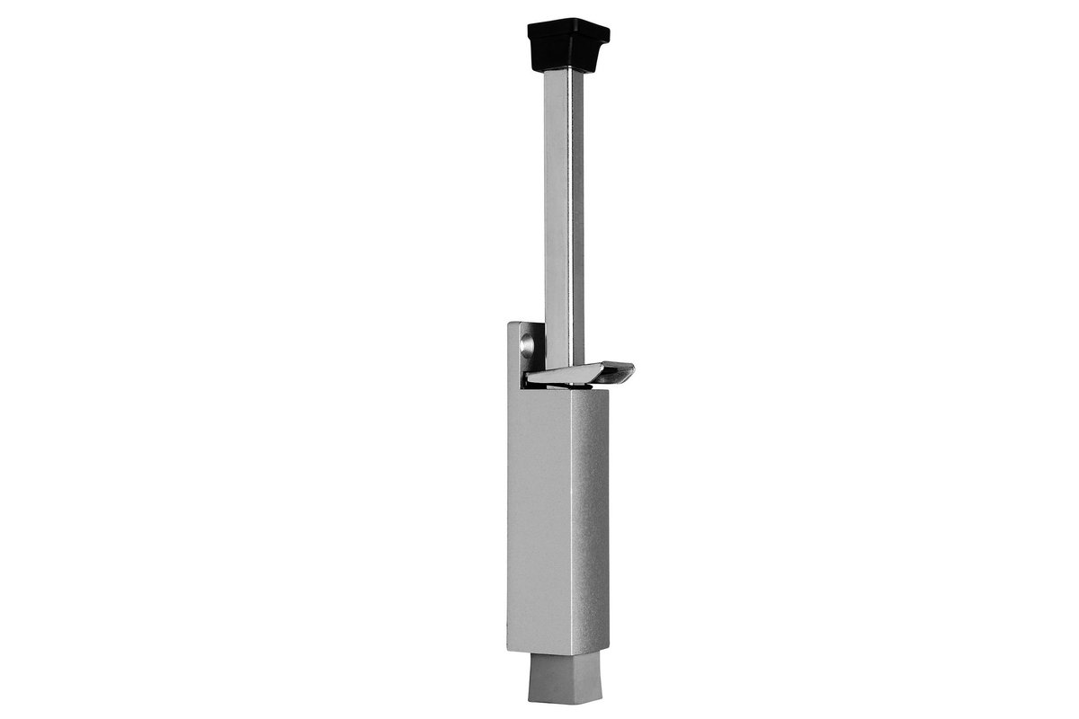 Deurvastzetter - Zilvergrijs - Zamac - Dulimex - met voetstift Heavy duty, luxe 272x97 mm, zilvergrijs