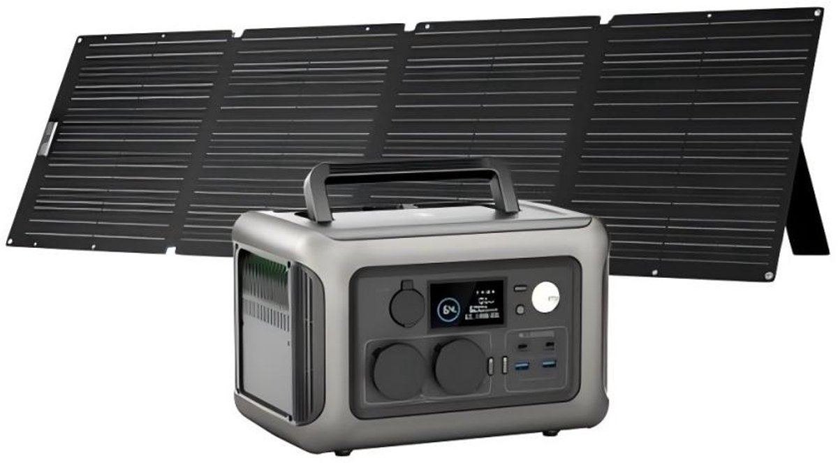ALLPOWERS Zonnegenerator Set 600W——R600 + SE200 200W Set – 600W Zonnegenerator, 299Wh LiFePO4, 8x Apparaten, UPS, Snel opladen