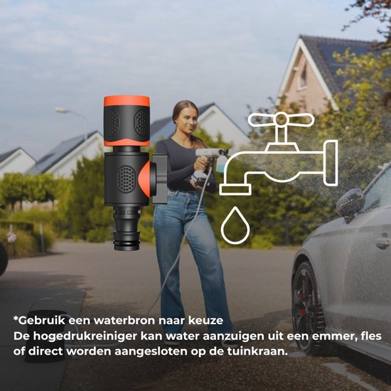 ASOME X021 Hogedrukreiniger - Hogedrukreiniger Accu - Hogedrukreiniger Auto - Draadloze Hogedrukreiniger - Terrasreiniger - Hogedrukspuit - 2x 15000 mAh Accu - 80 minuten gebruik van Merkloos	 — afbeelding 4