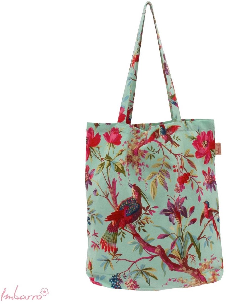 Imbarro Fashion & Home Easybag Paradise Sky – Lichtgewicht Katoenen Tas – Blauw – 45x50 cm