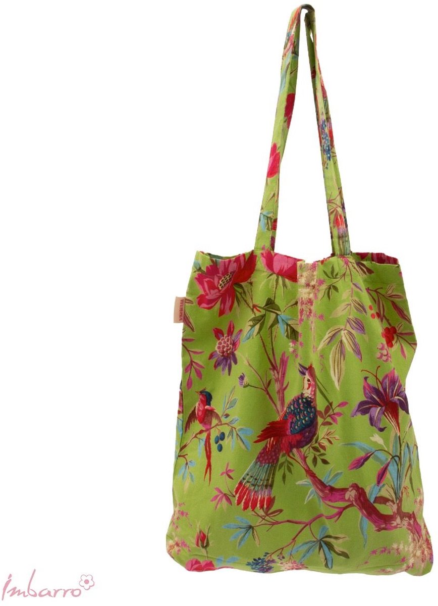 Imbarro Fashion & Home Easybag Paradise Apple – Lichtgewicht Katoenen Tas – Groen – 45x50 cm