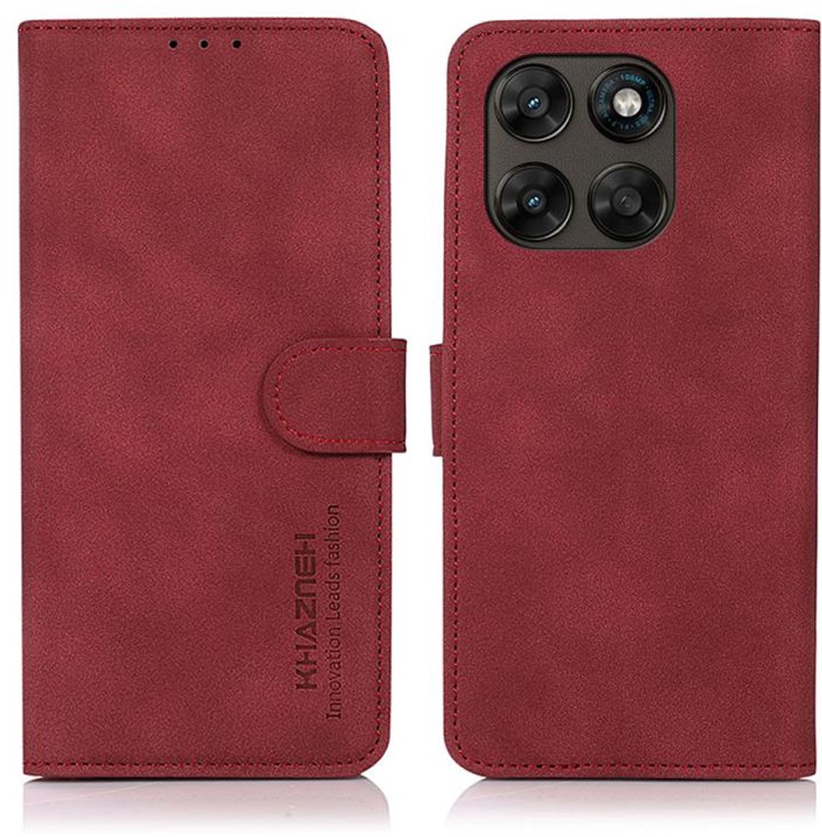 Luxe mat rood agenda book case hoesje - geschikt voor Motorola G77 5G / Motorola Moto G67 5G