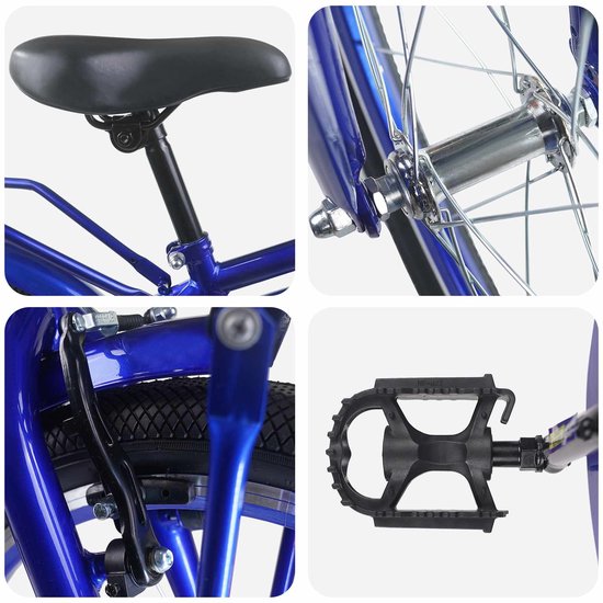 vidaXL - Kinderfiets - 20 - Inch - voor - 6-11 - jaar - oud - Donkerblauw van VidaXL — afbeelding 3