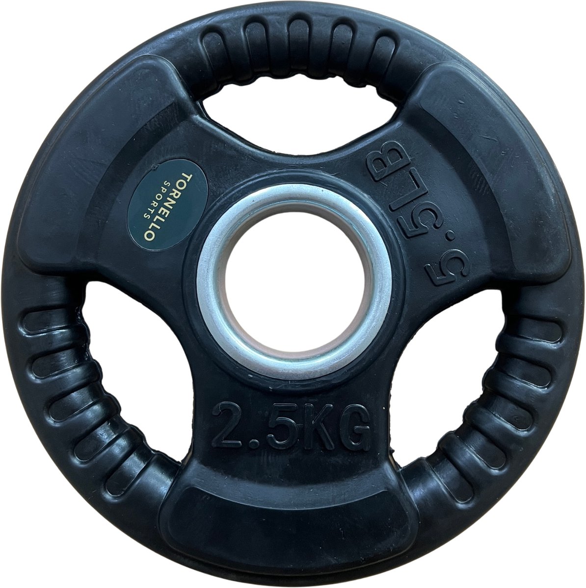Tornello sports Tri-Grip 2,5 kg platen met rubberen coating van Tornello Sports