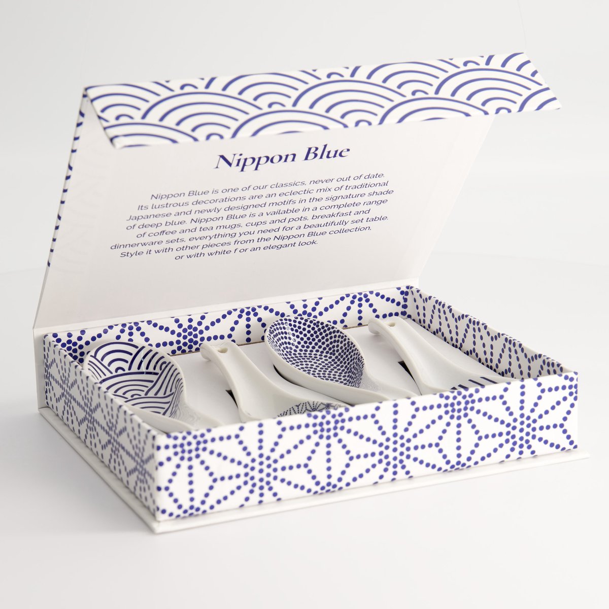 Tokyo Design Studio - Nippon Blue Soep Lepels - Set 4stuks - 13.8x4.8cm