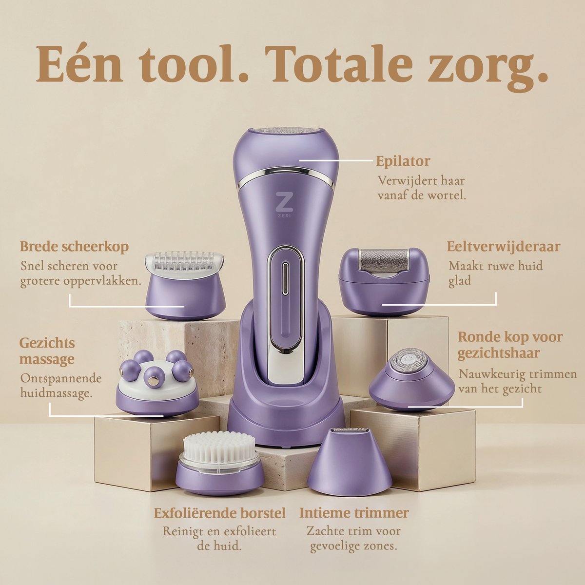 Ladyshave 7-in-1 - Waterdicht Scheerapparaat thumbnail 3