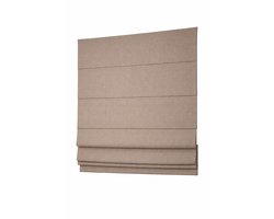 Vouwgordijn Madeco Roman Panama – 200 x 220 cm – Taupe – Lichtdoorlatend Vouwgordijn – Moderne Raamdecoratie voor Woonkamer of Slaapkamer