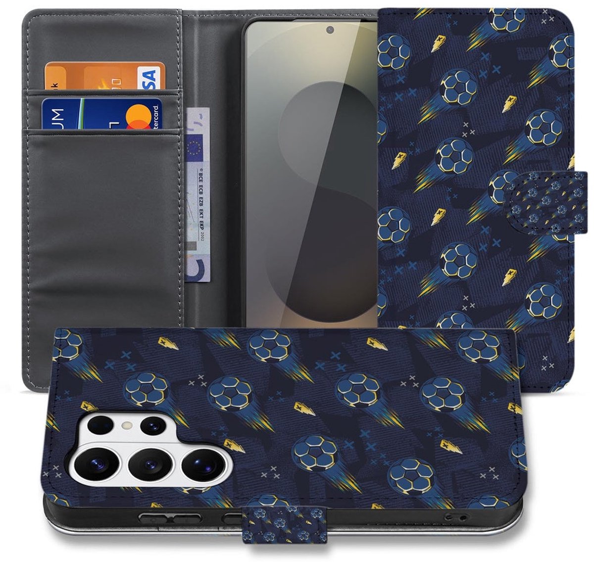 Samsung Galaxy S26 Ultra Hoesje Voetbal Design met Magnetische sluiting