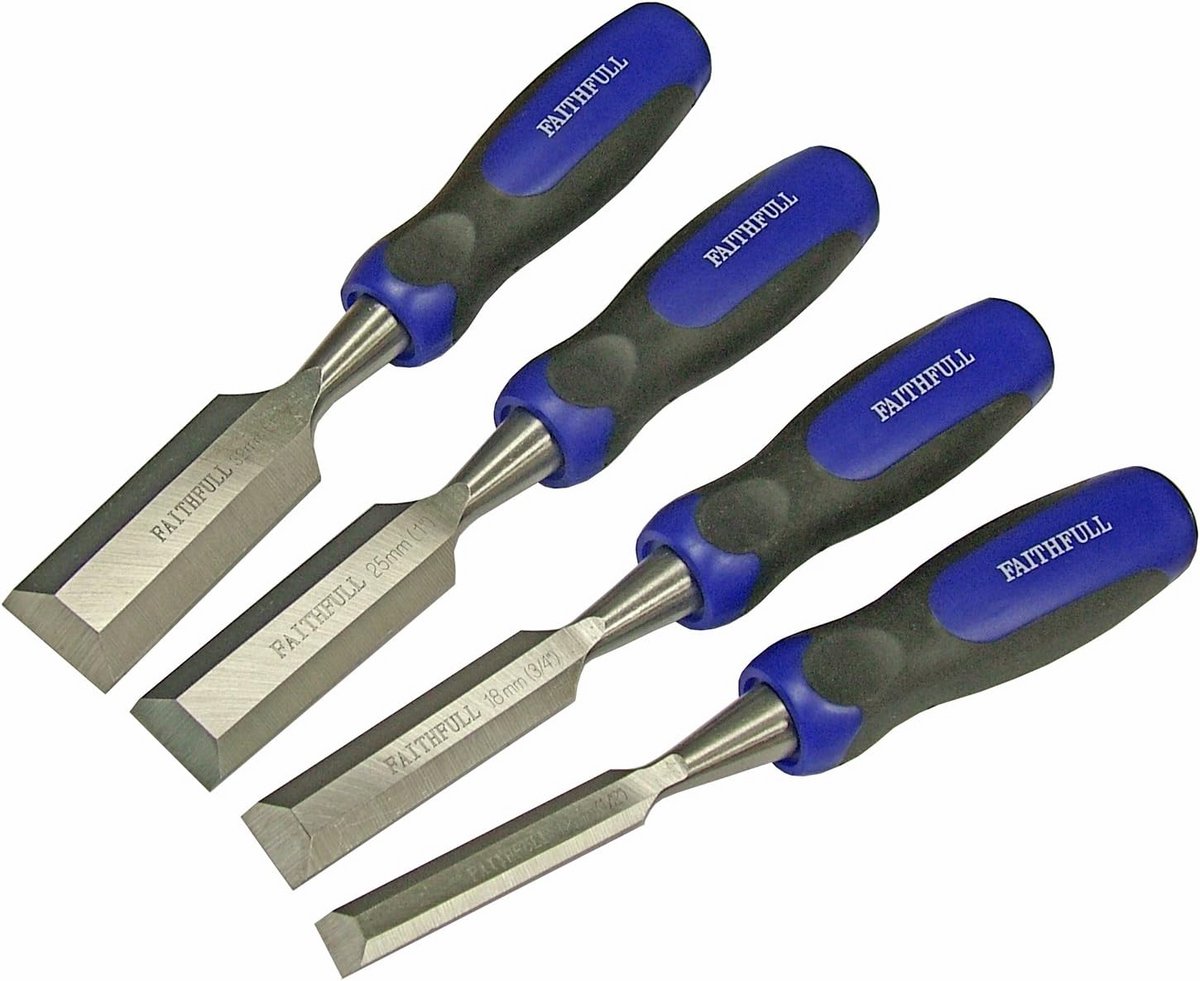 Bevel Edge Butt Chisel Set – 4 Stuks voor Precisiewerk