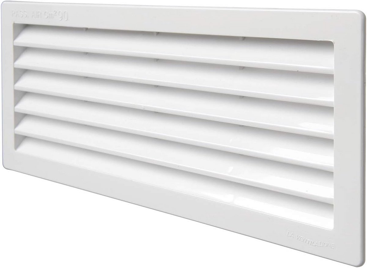 Rectangulaire Ventilatiegrille 254 x 108 mm - Wit