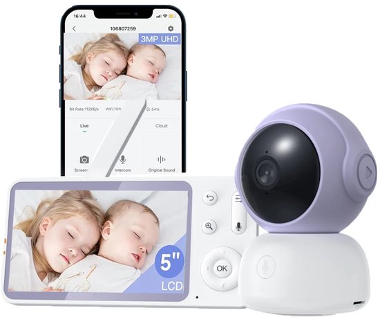BOIFUN Babyfoon met Camera 2K HD-Nachtzicht 5-Inch Display - Shenzhen Globaleda Supply Chain MGT Co., - €121,99