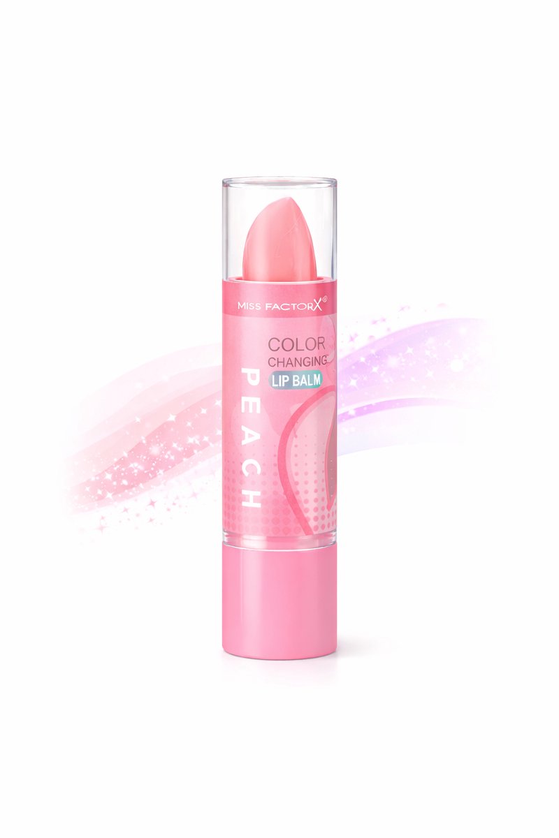 Miss FactorX Color Changing Lip Balm Peach – pH Lippenbalsem – Hydraterend – Roze Tint – 1 Stuk