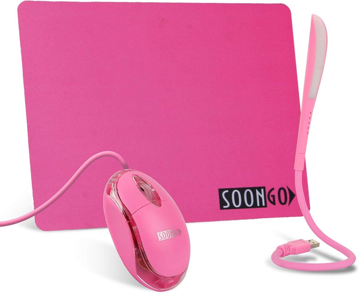 Muismat met LED-licht voor kinderen - Ergonomische muis met antislip basis, geschikt voor laptops, 3-in-1 cadeau