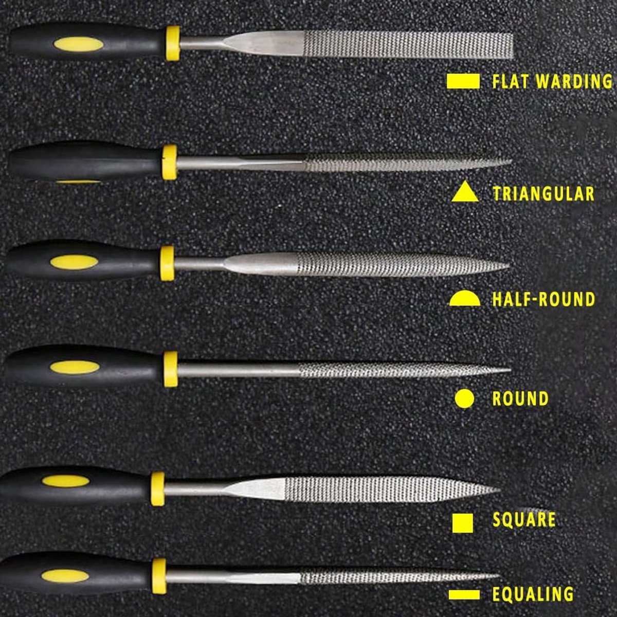 Mini Rasp Set - 6 Delige Hand Gereedschap voor Hout en Zacht Metaal